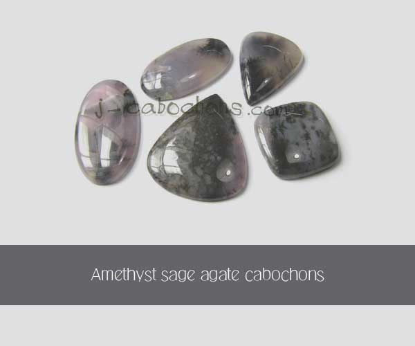 Amethyst cabochons birthstone