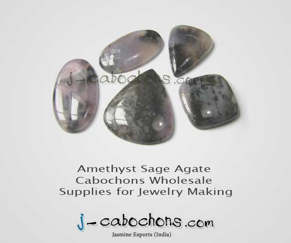 Amethyst sage agate cabochons wholesale
